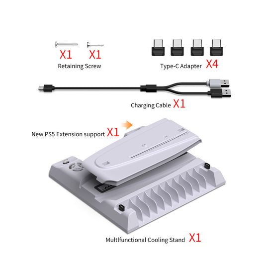 Base de refrigeraci�n multifunci�n PS5 con estaci�n de carga