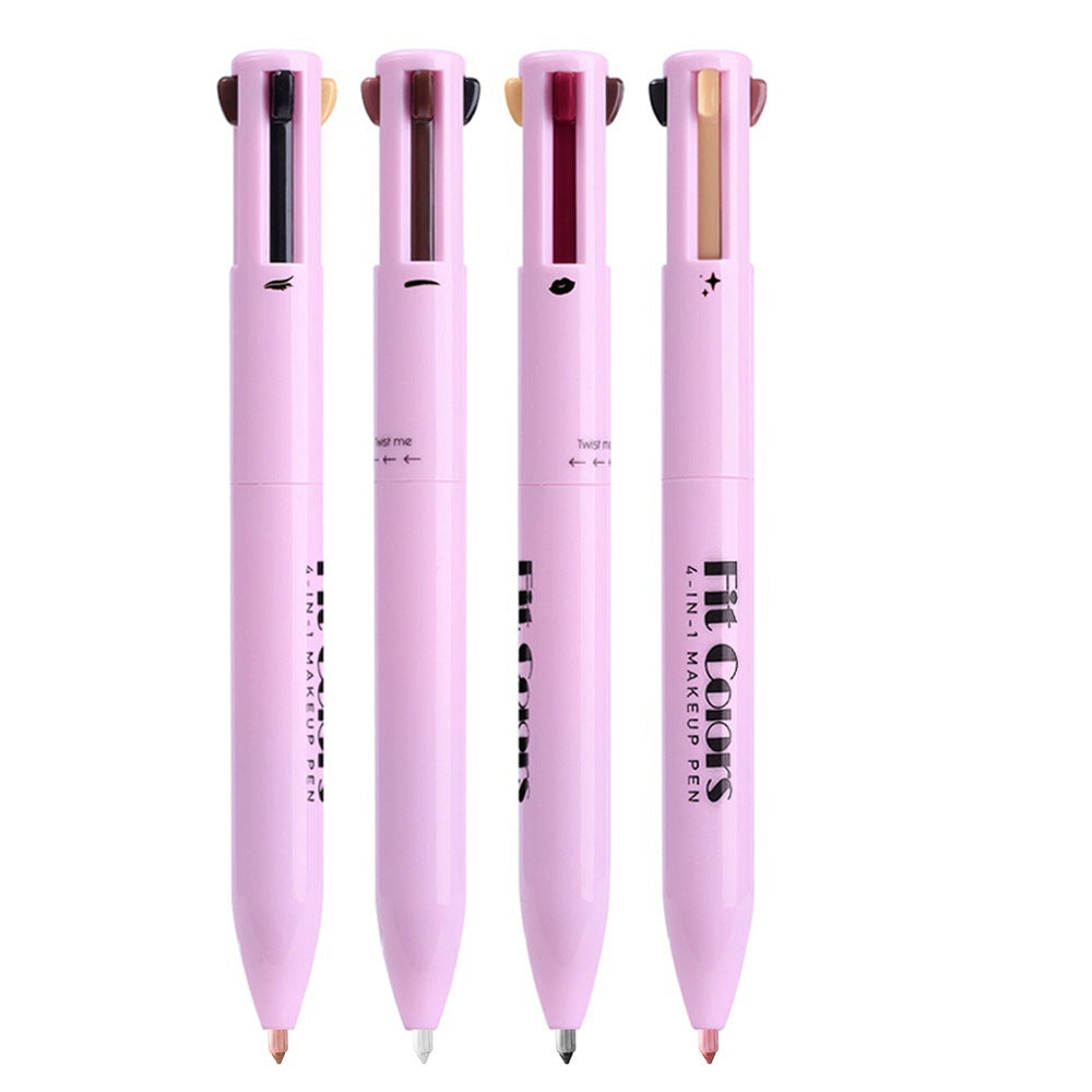 L�piz port�til de maquillaje multifuncional cuatro en uno