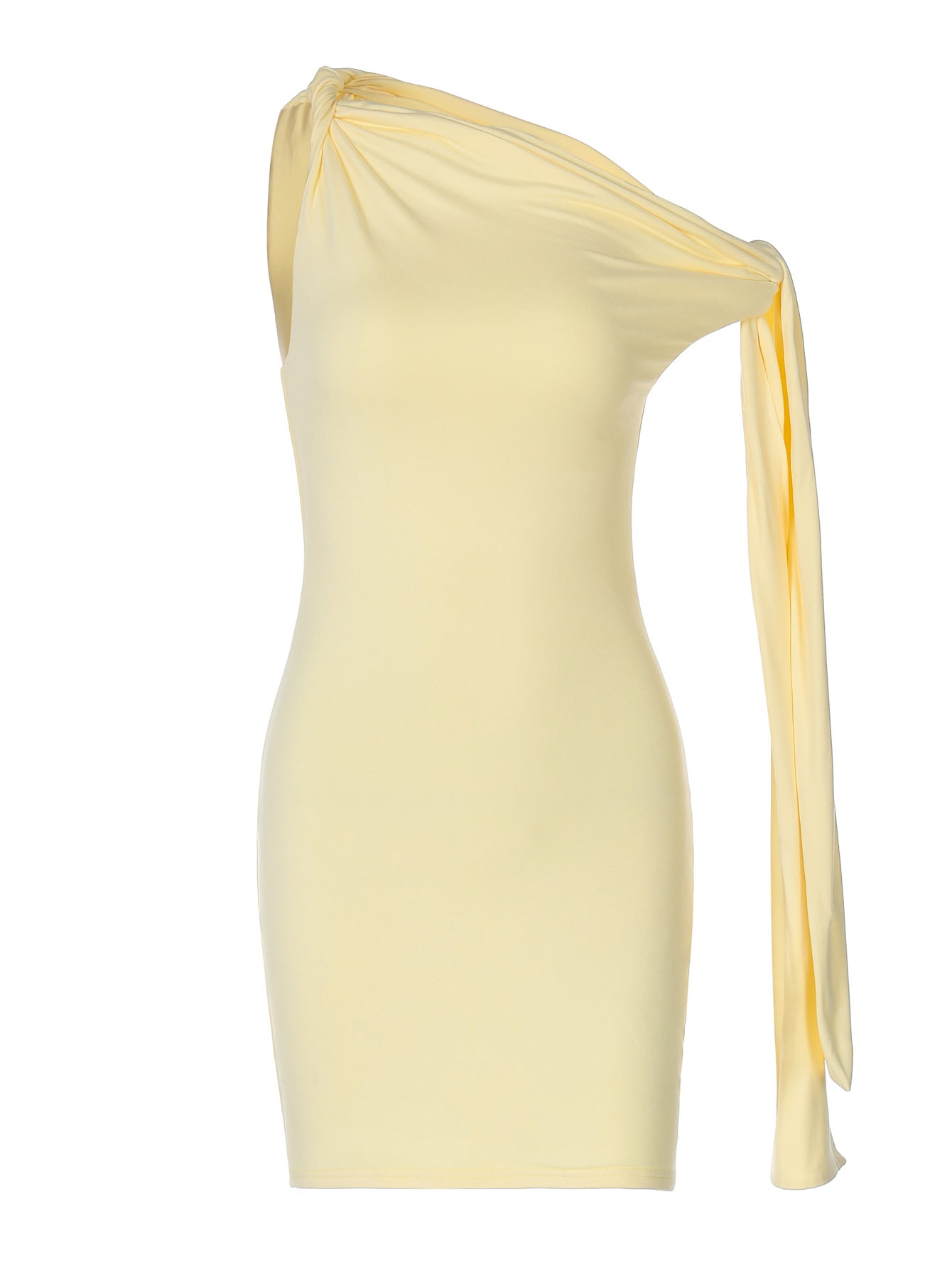 Vestido bodycon de un solo hombro sin mangas para mujer
