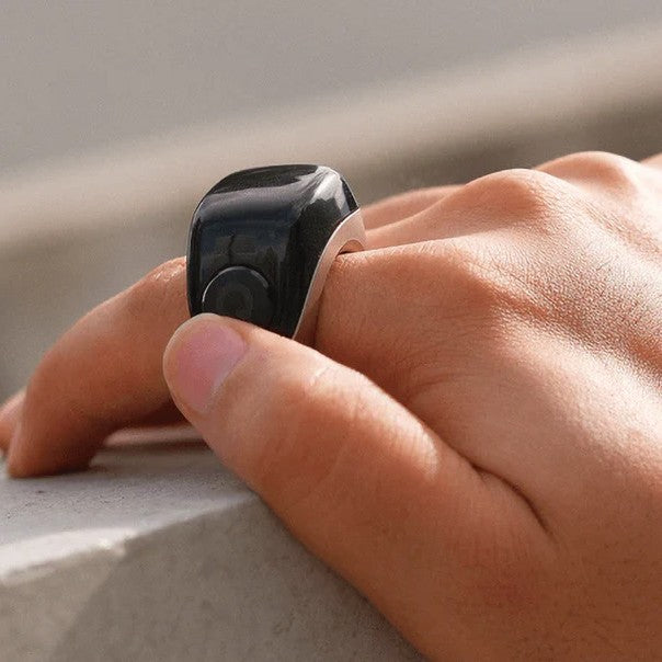 Anillo inteligente Bluetooth para fitness con funda de carga