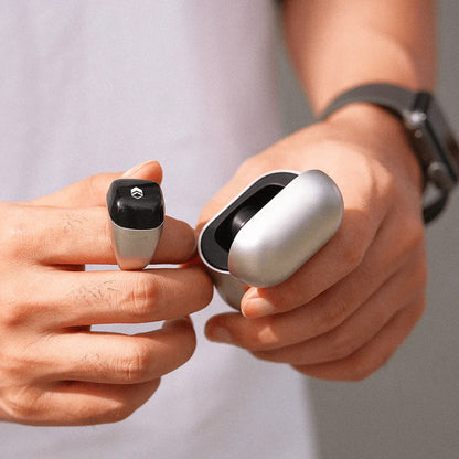 Anillo inteligente Bluetooth para fitness con funda de carga