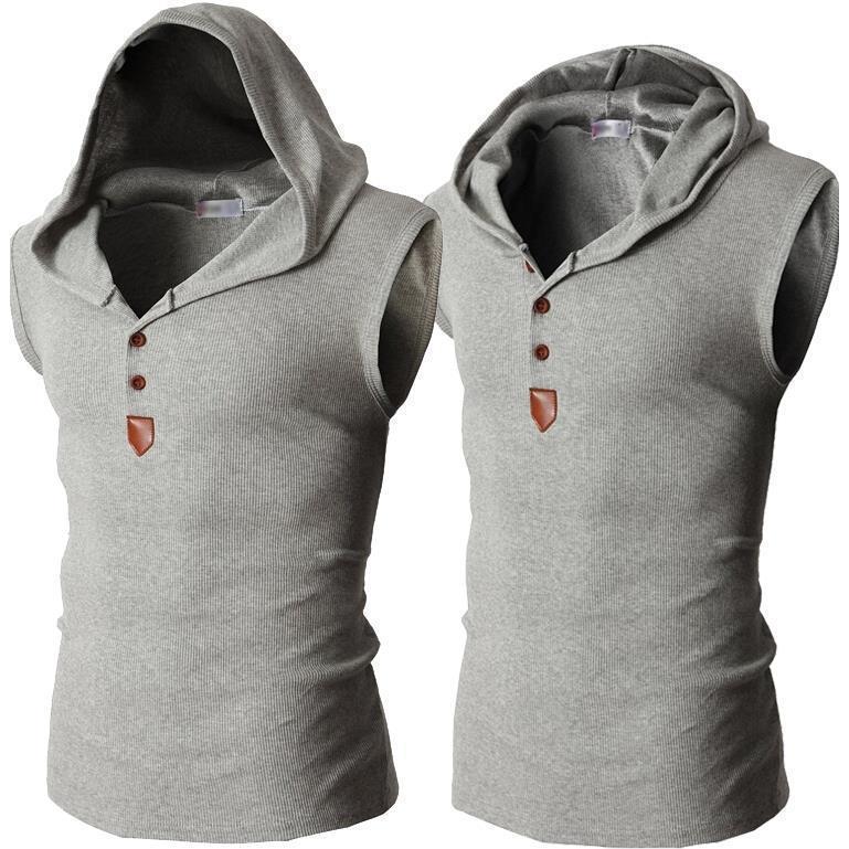 Chaleco deportivo con capucha el�stica para hombre