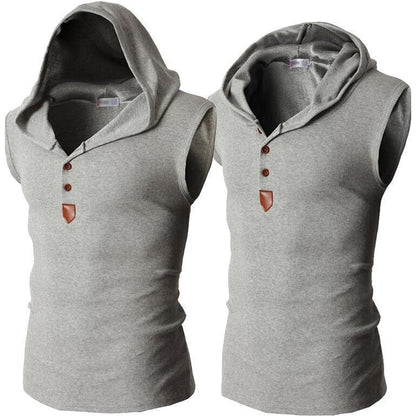 Chaleco deportivo con capucha el�stica para hombre