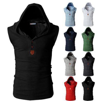 Chaleco deportivo con capucha el�stica para hombre