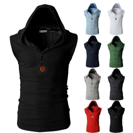 Chaleco deportivo con capucha el�stica para hombre
