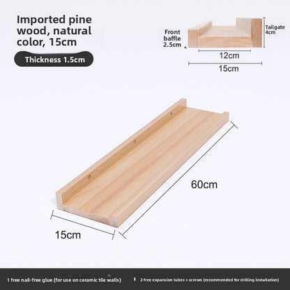 Estanter�a de pared de madera maciza n�rdica