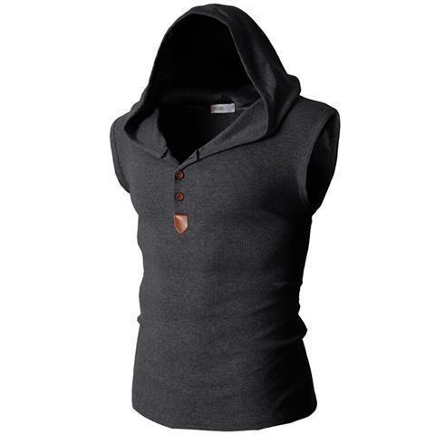 Chaleco deportivo con capucha el�stica para hombre