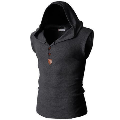 Chaleco deportivo con capucha el�stica para hombre