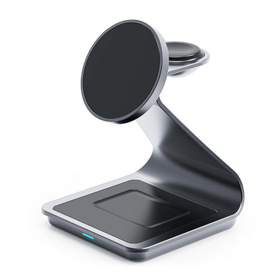 Cargador inal�mbrico triple para dispositivos Apple con soporte para coche