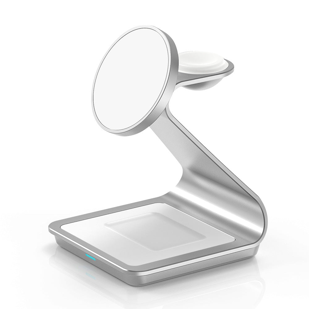 Cargador inal�mbrico triple para dispositivos Apple con soporte para coche