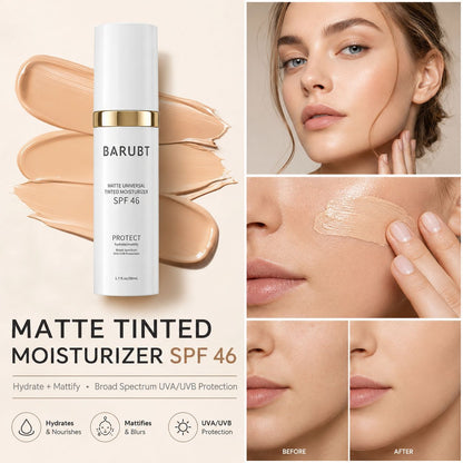 Crema hidratante con color SPF46+ y f�rmula hidratante