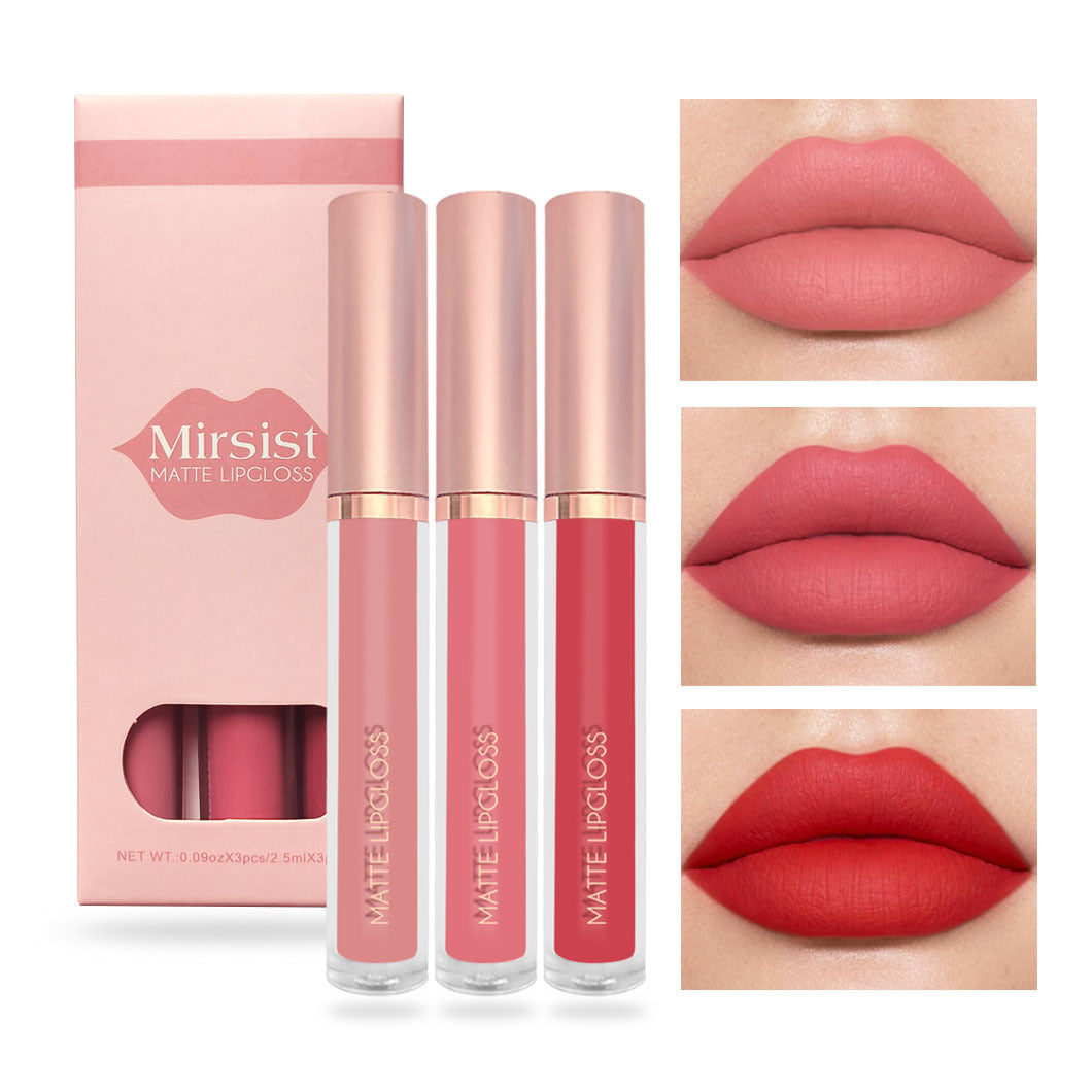 Set de brillo de labios mate en tr�o