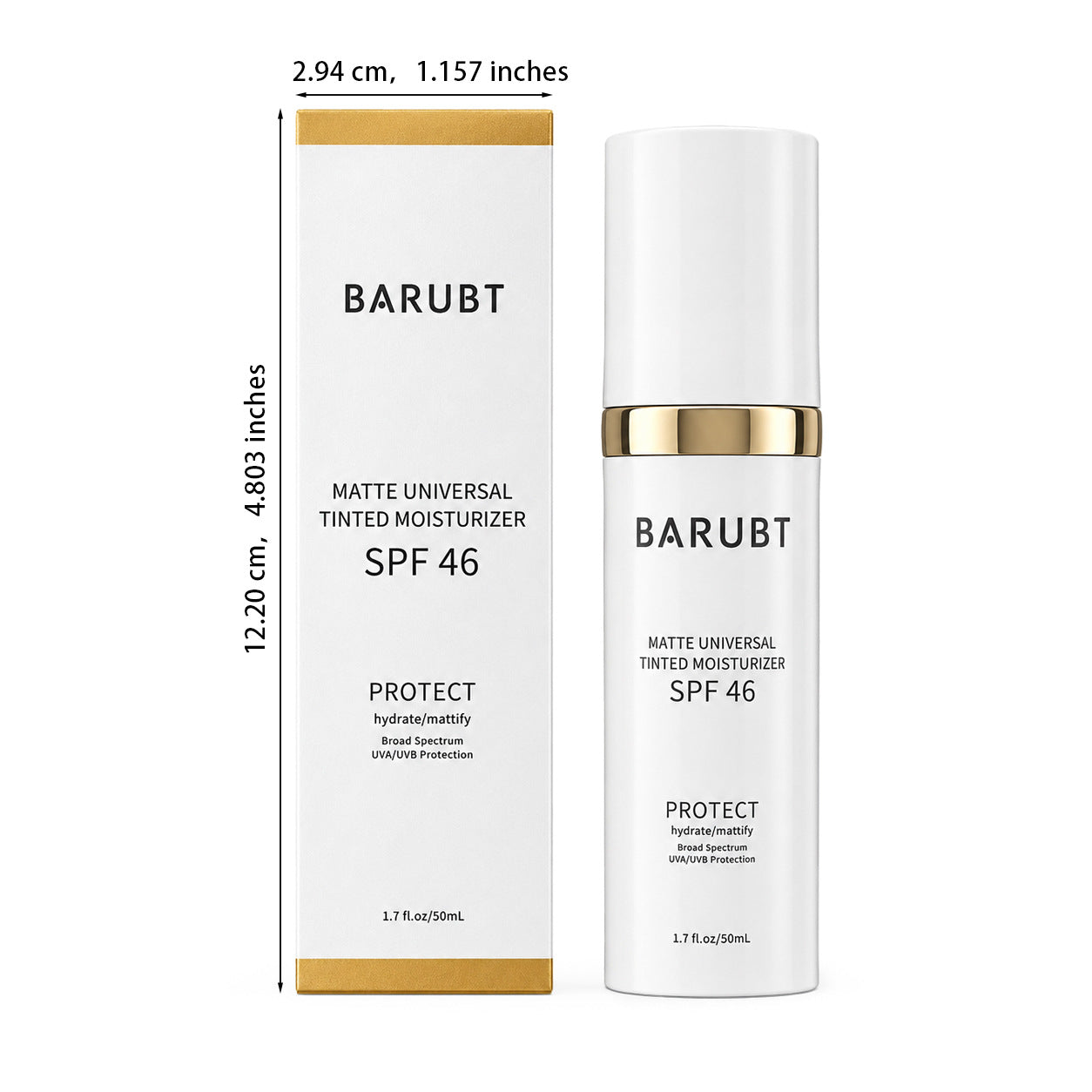 Crema hidratante con color SPF46+ y f�rmula hidratante
