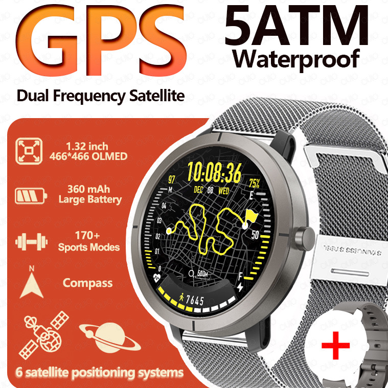 Monitor de salud del reloj inteligente GPS