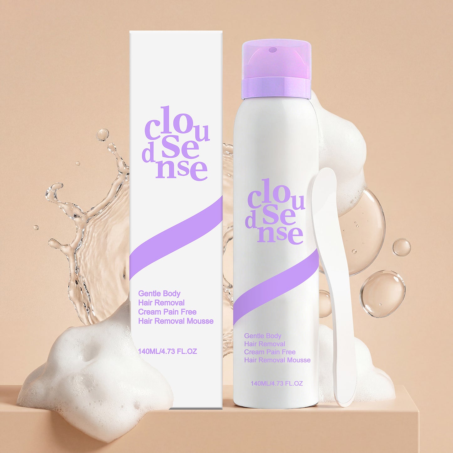 Mousse depilatoria suave para el cuerpo
