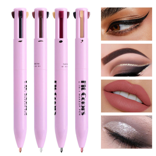 L�piz port�til de maquillaje multifuncional cuatro en uno