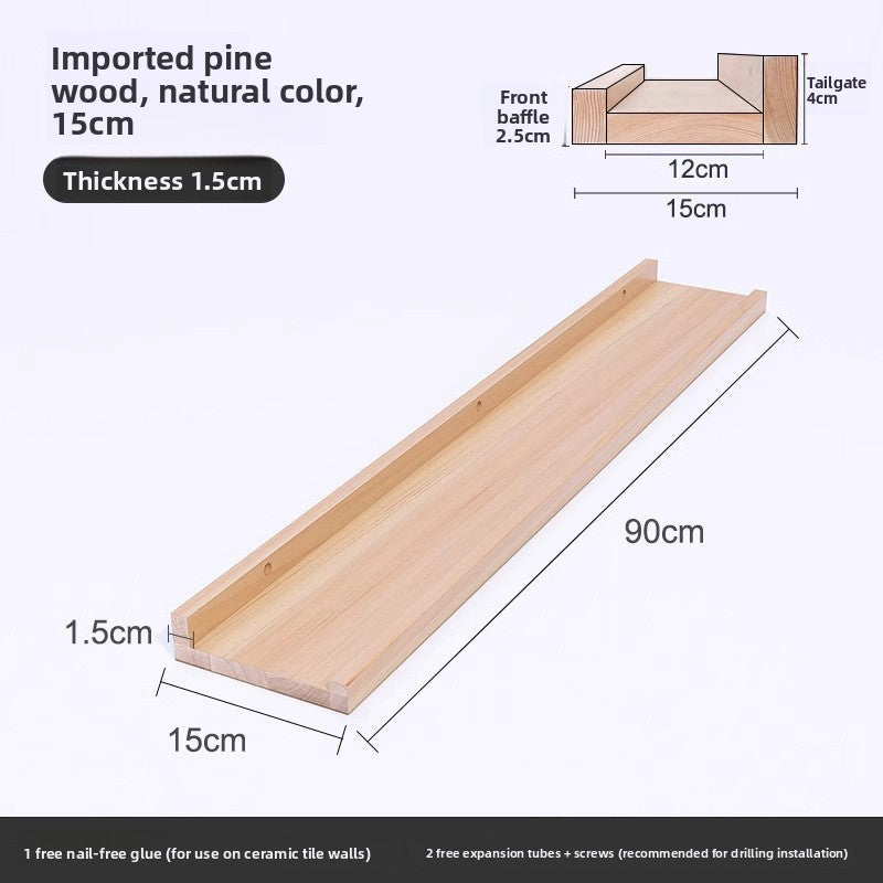 Estanter�a de pared de madera maciza n�rdica