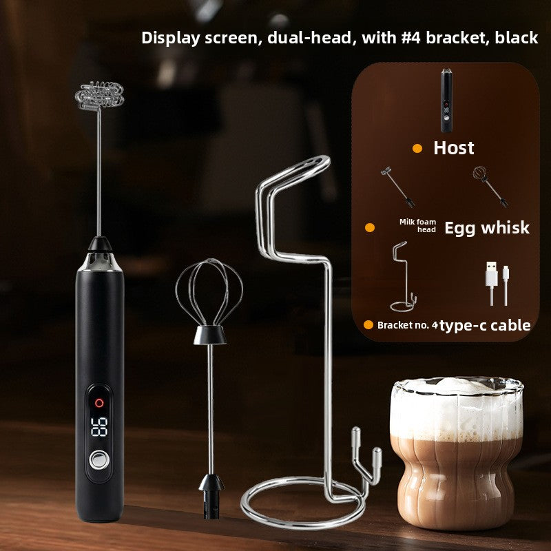 Espumante de leche port�til con pantalla digital