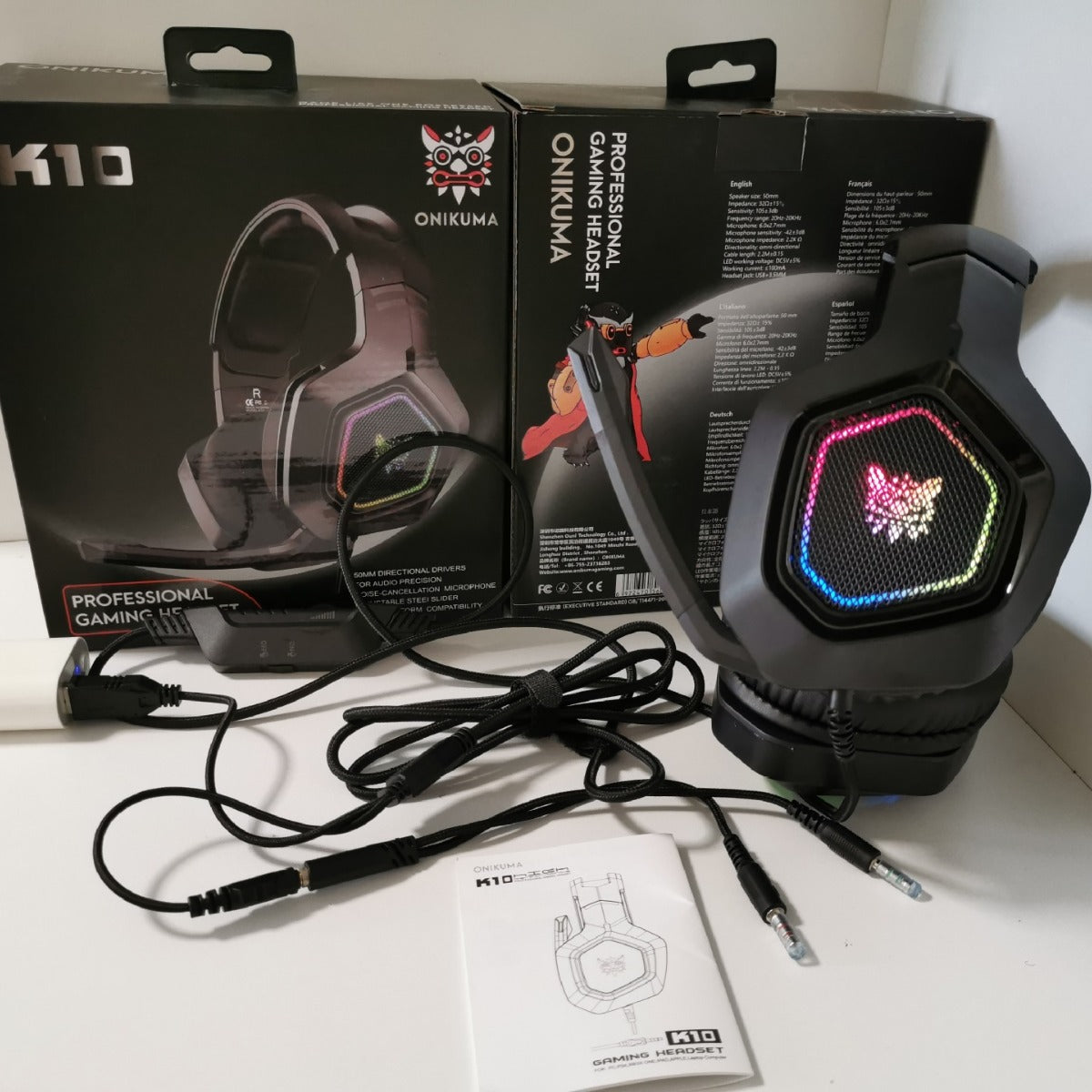 Auriculares gaming RGB ONIKUMA K10