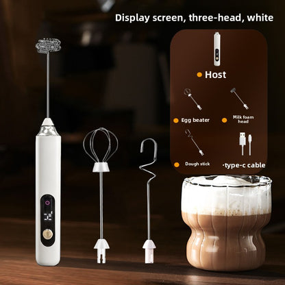 Espumante de leche port�til con pantalla digital