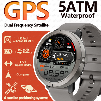 Monitor de salud del reloj inteligente GPS