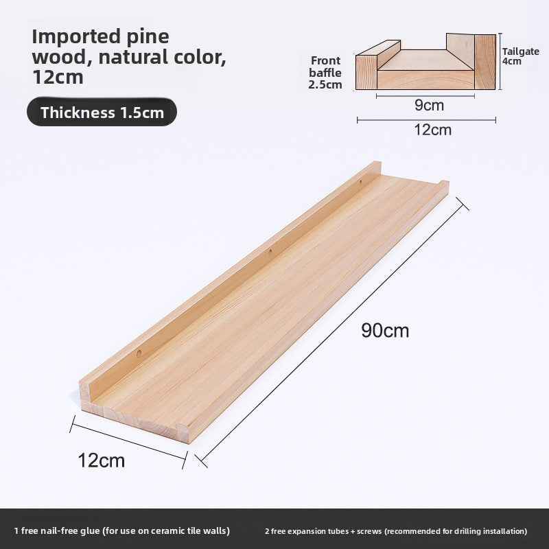 Estanter�a de pared de madera maciza n�rdica
