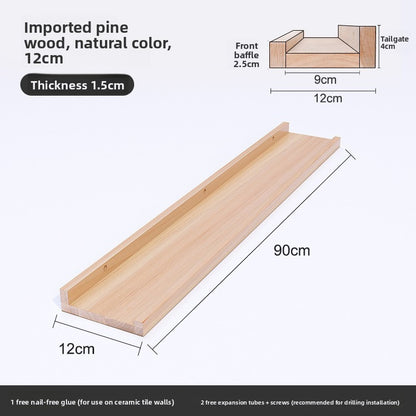 Estanter�a de pared de madera maciza n�rdica