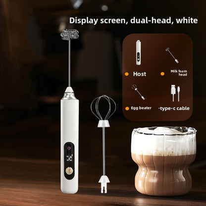Espumante de leche port�til con pantalla digital