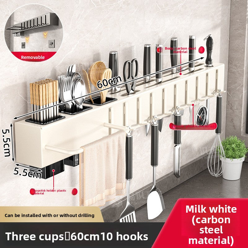 Portacuchillos y utensilios de cocina montados en la pared