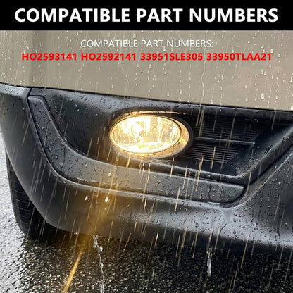 Luces antiniebla para CRV 2017-2019 HO2593141 HO2592141 33951SLE305 33950TLAA21 Ajuste perfecto, impermeable, fabricación elaborada, larga vida útil, enchufar y usar