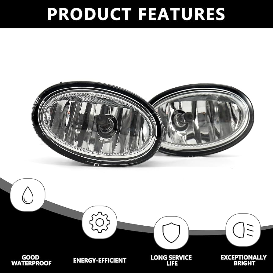 Luces antiniebla para CRV 2017-2019 HO2593141 HO2592141 33951SLE305 33950TLAA21 Ajuste perfecto, impermeable, fabricación elaborada, larga vida útil, enchufar y usar