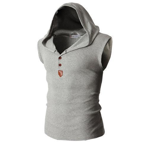 Chaleco deportivo con capucha el�stica para hombre