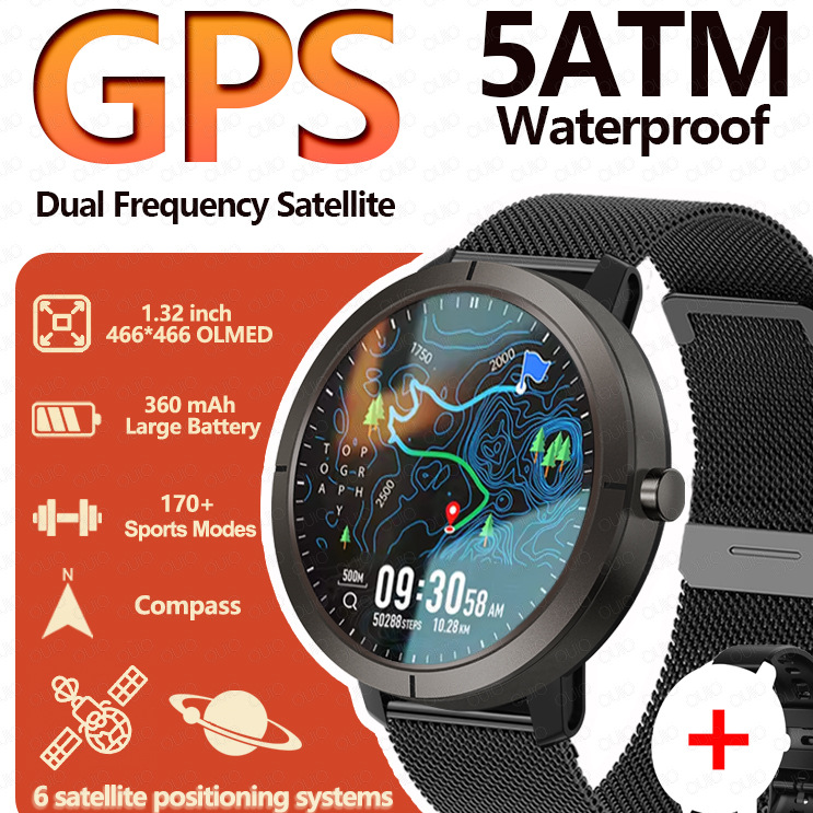 Monitor de salud del reloj inteligente GPS