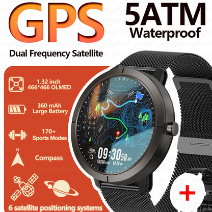 Monitor de salud del reloj inteligente GPS