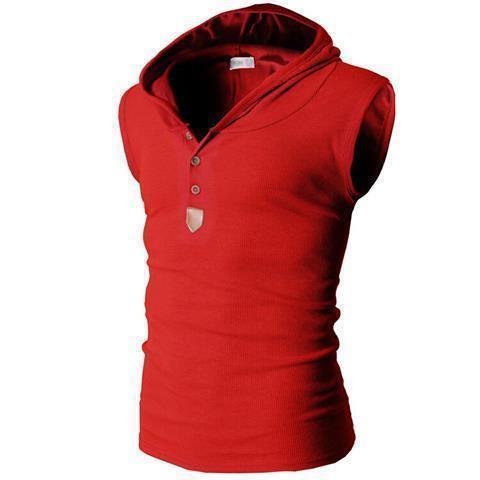 Chaleco deportivo con capucha el�stica para hombre