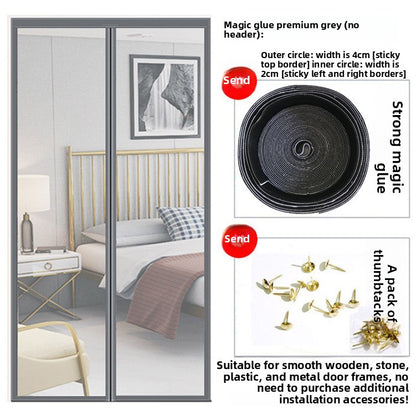 Puerta mosquitera de malla transpirable para cortinas magn�ticas para mosquitos