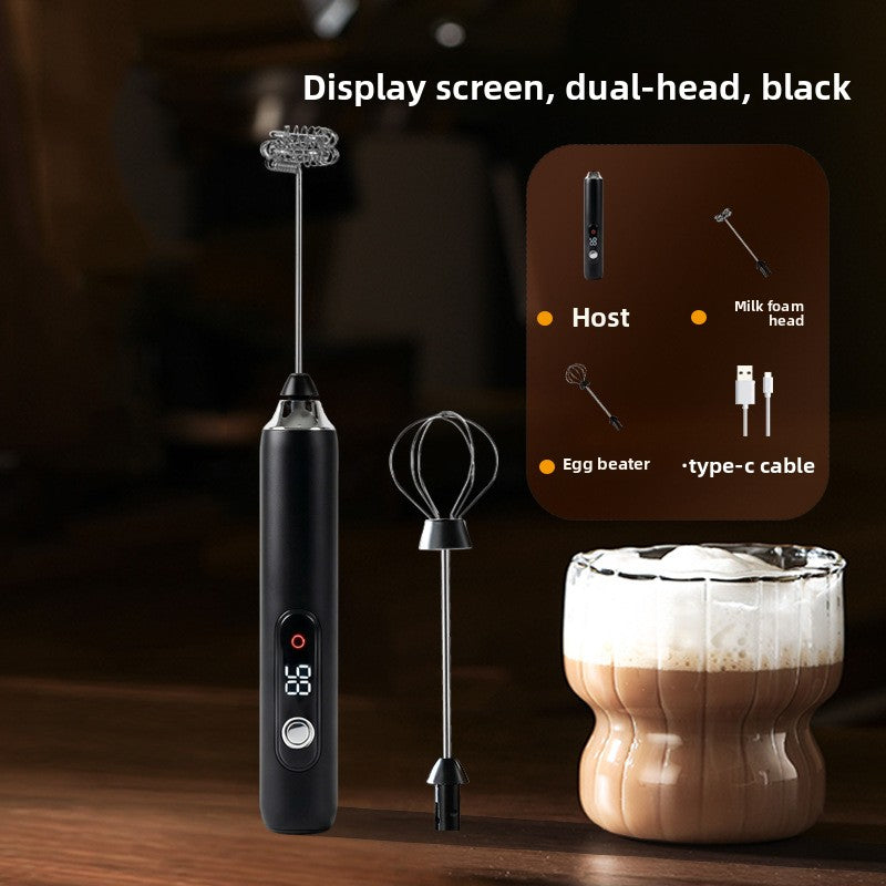 Espumante de leche port�til con pantalla digital