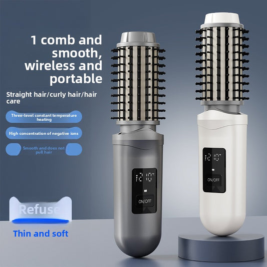 Peine alisador de pelo inal�mbrico USB de iones negativos