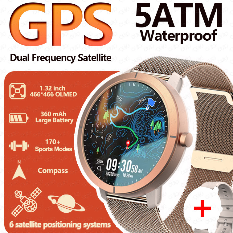 Monitor de salud del reloj inteligente GPS