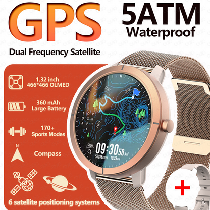 Monitor de salud del reloj inteligente GPS