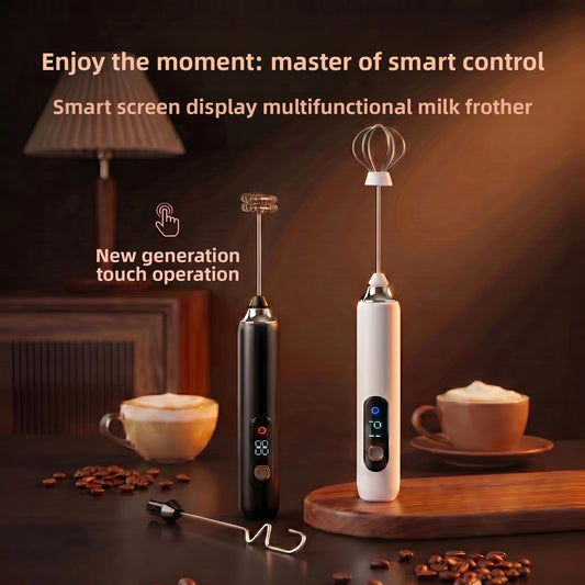 Espumante de leche port�til con pantalla digital