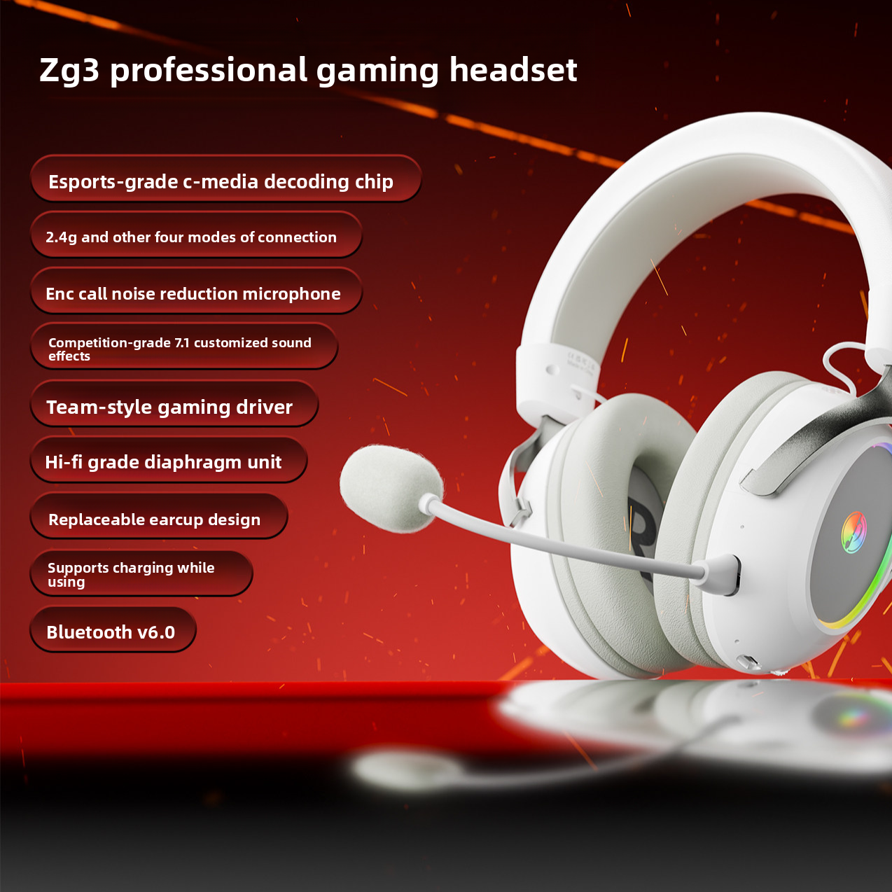 Casco de juegos Zg3 E-Sports