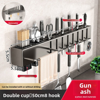 Portacuchillos y utensilios de cocina montados en la pared