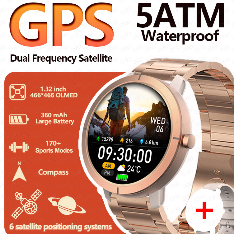 Monitor de salud del reloj inteligente GPS