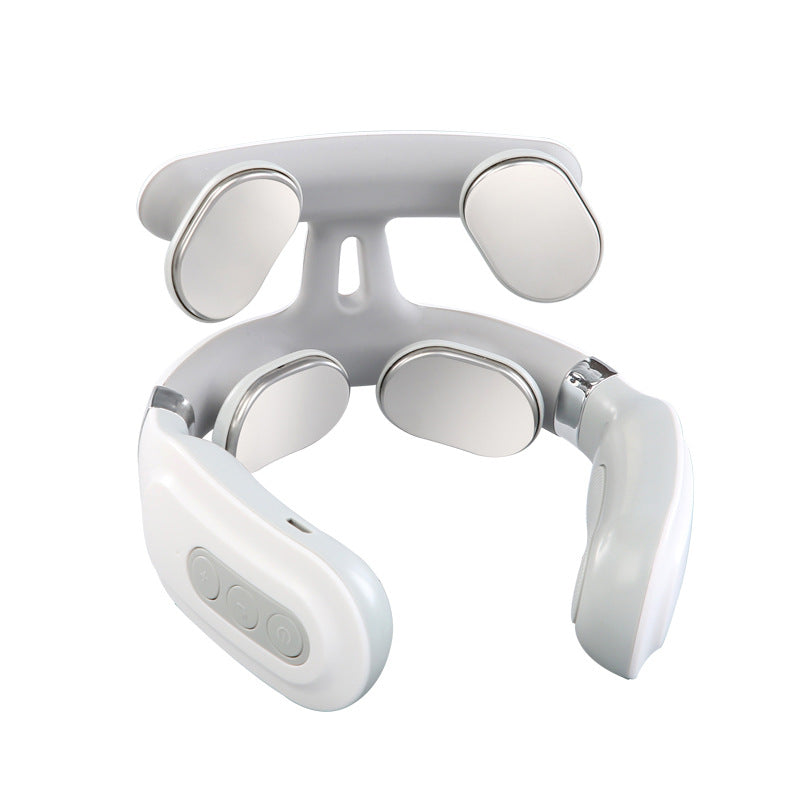 Masajeador cervical port�til con calor y electroterapia