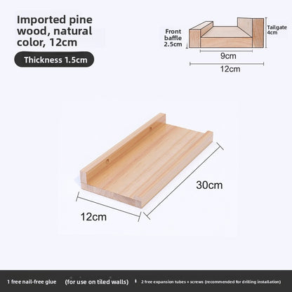 Estanter�a de pared de madera maciza n�rdica