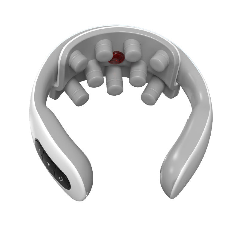Masajeador cervical port�til con calor y electroterapia