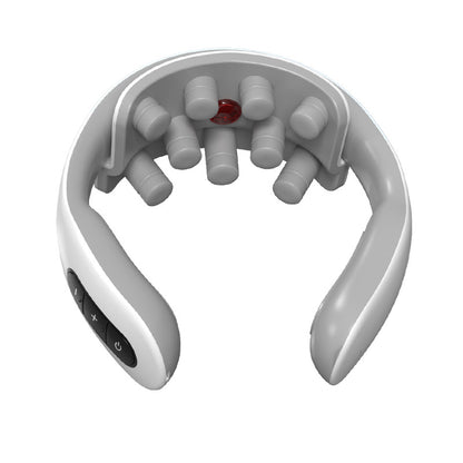 Masajeador cervical port�til con calor y electroterapia