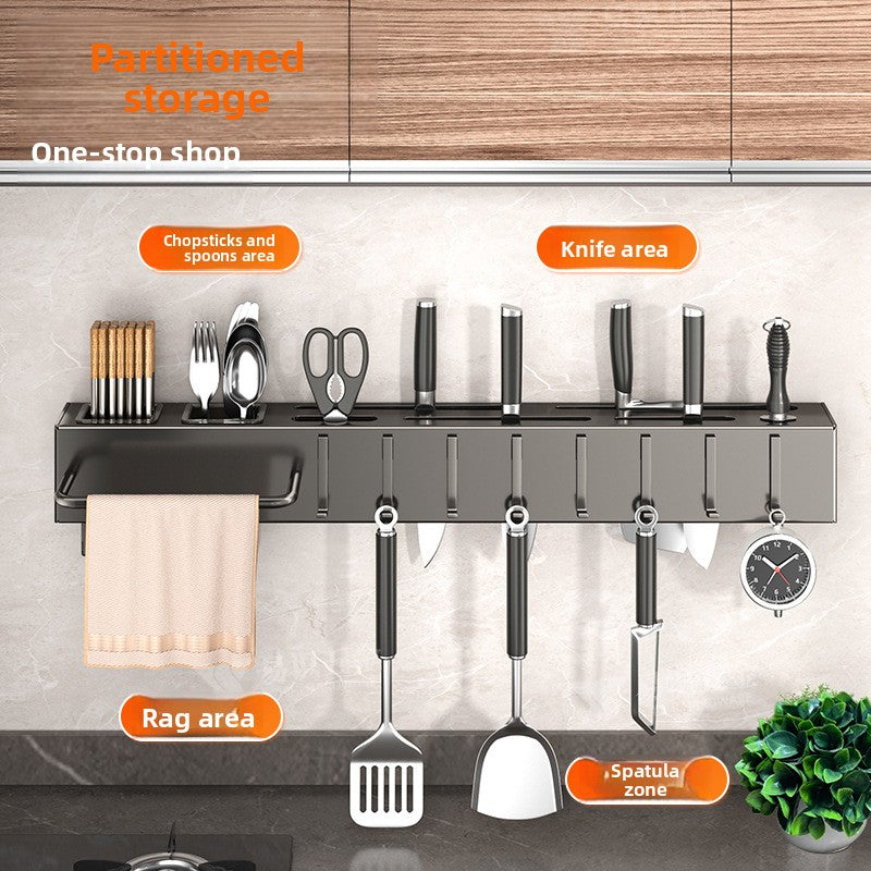 Portacuchillos y utensilios de cocina montados en la pared