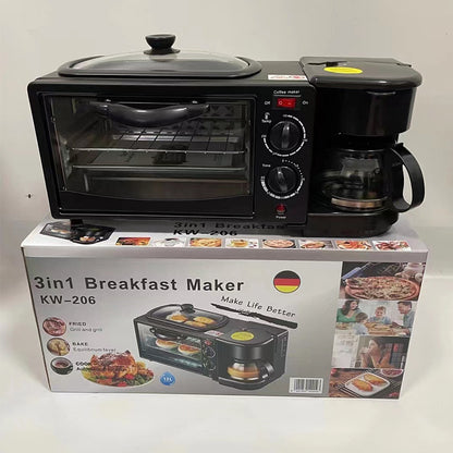 Horno tostador multifunci�n para desayuno con cafetera